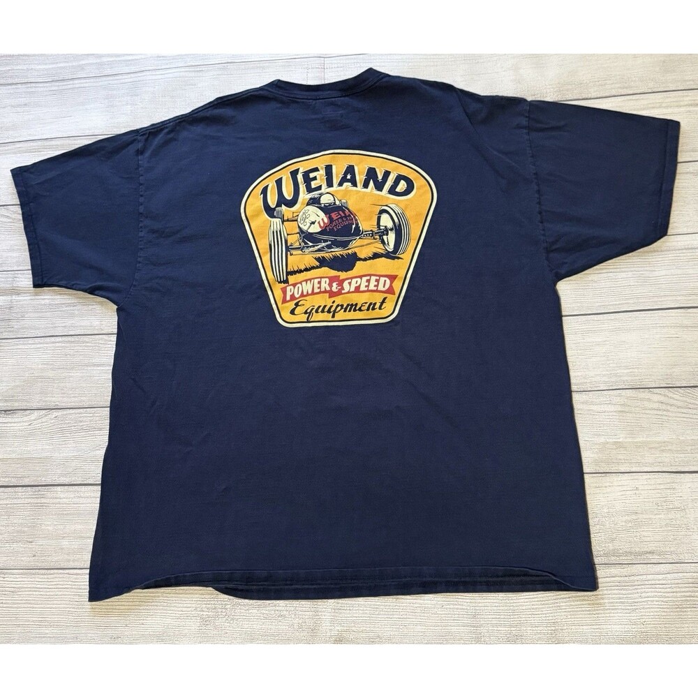 Weiand Power And Speed Equipment Graphic T Shirt Size XXXL 3XL Dark Blue